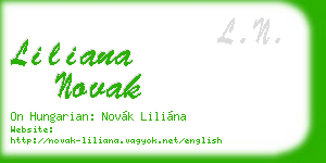 liliana novak business card