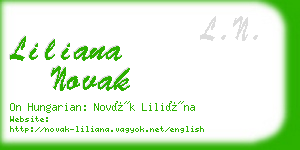 liliana novak business card